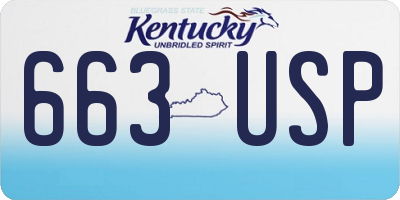 KY license plate 663USP
