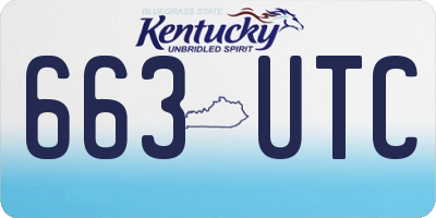 KY license plate 663UTC