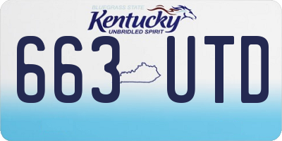 KY license plate 663UTD