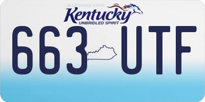 KY license plate 663UTF