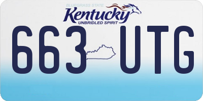 KY license plate 663UTG
