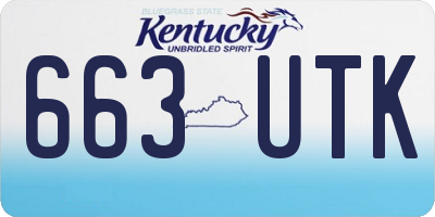 KY license plate 663UTK