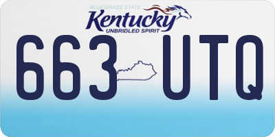 KY license plate 663UTQ