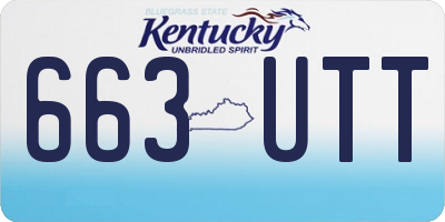 KY license plate 663UTT