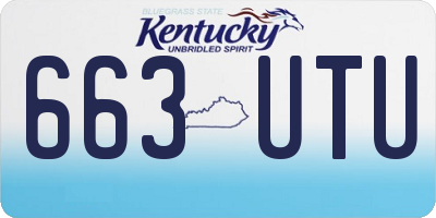 KY license plate 663UTU