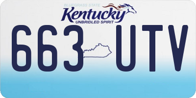 KY license plate 663UTV
