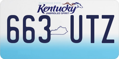 KY license plate 663UTZ