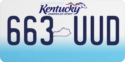 KY license plate 663UUD