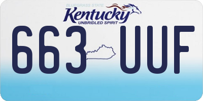 KY license plate 663UUF