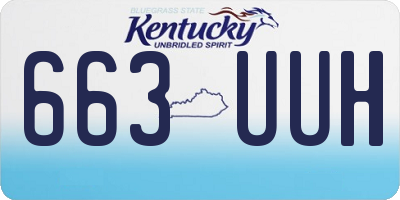 KY license plate 663UUH