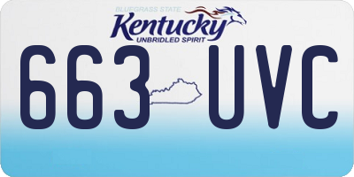 KY license plate 663UVC