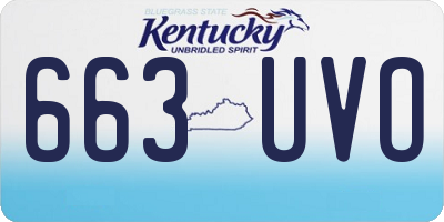 KY license plate 663UVO