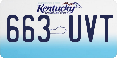 KY license plate 663UVT