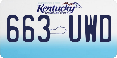 KY license plate 663UWD