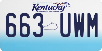 KY license plate 663UWM