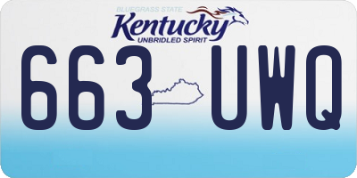 KY license plate 663UWQ