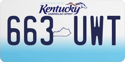 KY license plate 663UWT