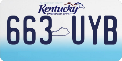KY license plate 663UYB