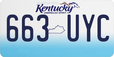 KY license plate 663UYC
