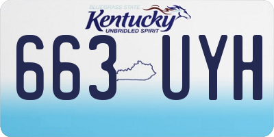 KY license plate 663UYH