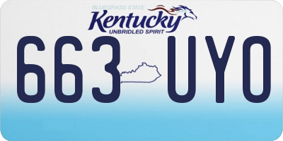 KY license plate 663UYO
