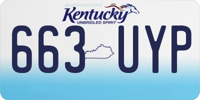 KY license plate 663UYP