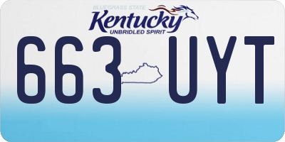 KY license plate 663UYT