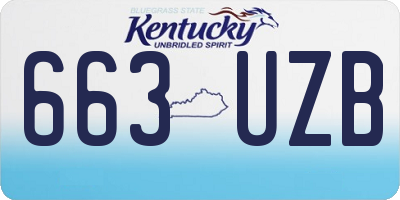 KY license plate 663UZB