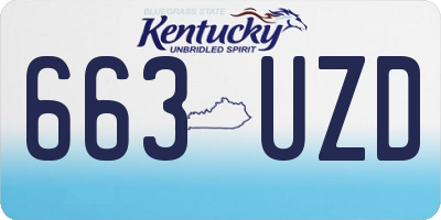 KY license plate 663UZD
