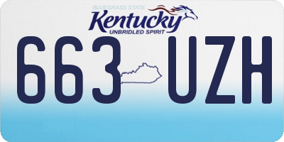 KY license plate 663UZH