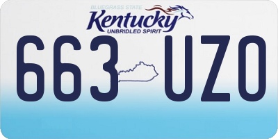 KY license plate 663UZO