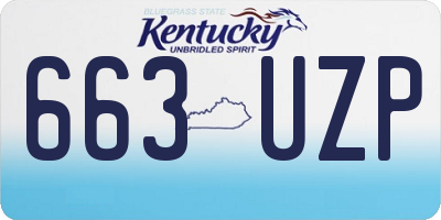 KY license plate 663UZP