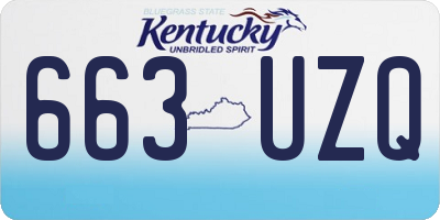 KY license plate 663UZQ