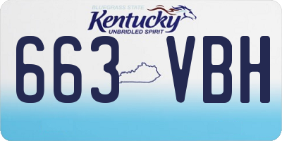 KY license plate 663VBH