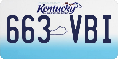 KY license plate 663VBI
