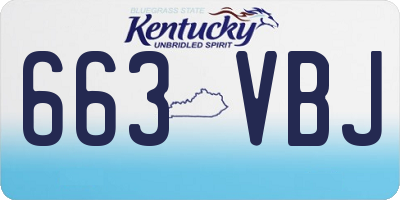 KY license plate 663VBJ