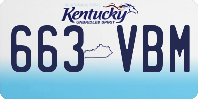KY license plate 663VBM