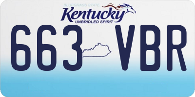 KY license plate 663VBR