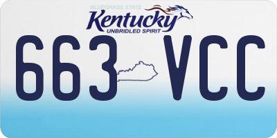KY license plate 663VCC