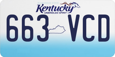 KY license plate 663VCD