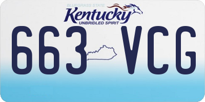 KY license plate 663VCG