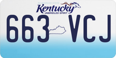 KY license plate 663VCJ
