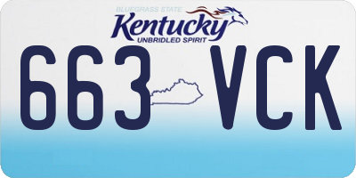 KY license plate 663VCK