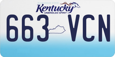 KY license plate 663VCN