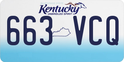 KY license plate 663VCQ