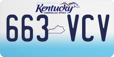 KY license plate 663VCV