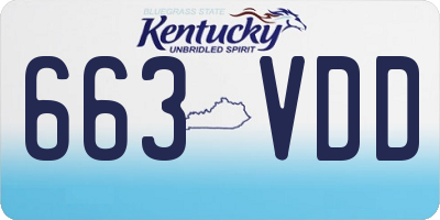 KY license plate 663VDD