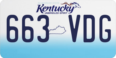 KY license plate 663VDG