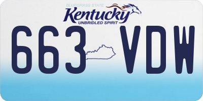KY license plate 663VDW