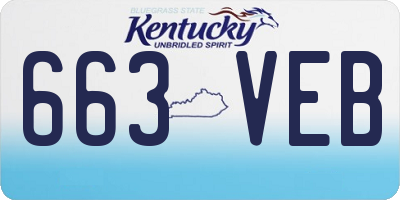KY license plate 663VEB